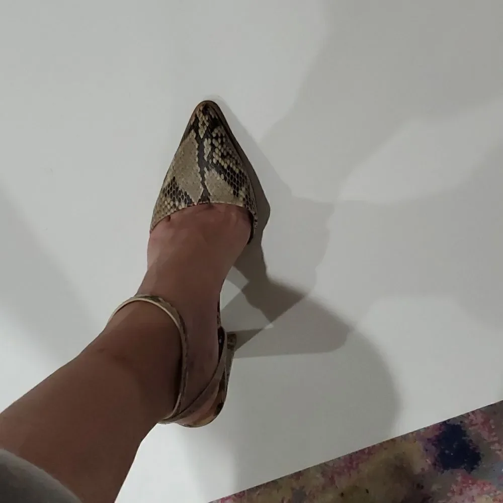 Revolve Alias Mae Snakeskin Heels - Picture 10 of 12